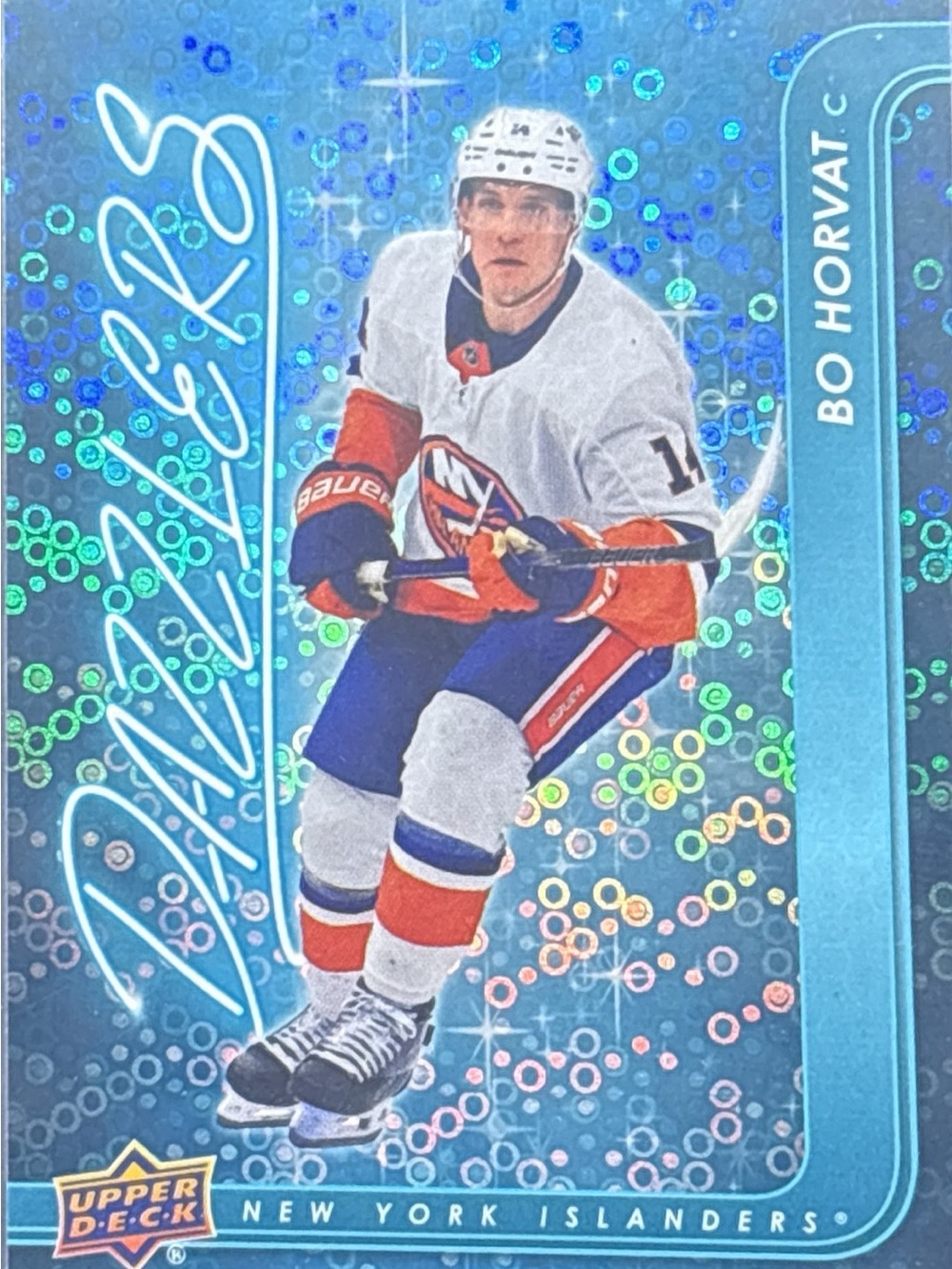 Upper Deck Bo Horvat Trading Card - Blue Holographic Dazzler